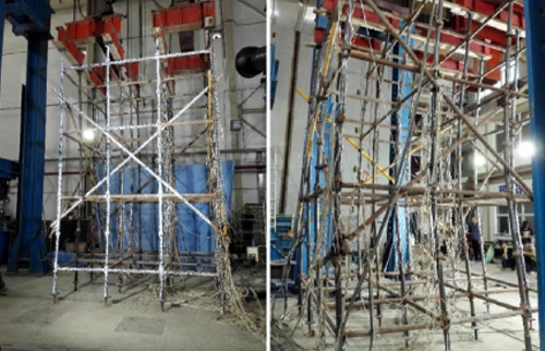 三维应变测量用于碗扣式钢管满堂支架加载变形测量