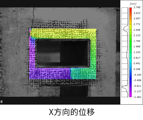 高速数字图像相关法(DIC)测量混凝土材料爆炸冲击位移应变云图.gif 高速数字图像相关法(DIC)测量混凝土材料爆炸冲击位移应变云图.gif
