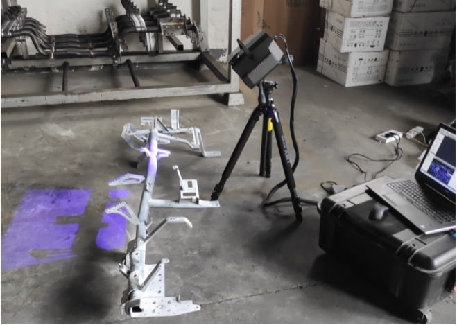 高精度三维扫描仪用于钣金焊接总成检测.jpg 高精度三维扫描仪用于钣金焊接总成检测.jpg