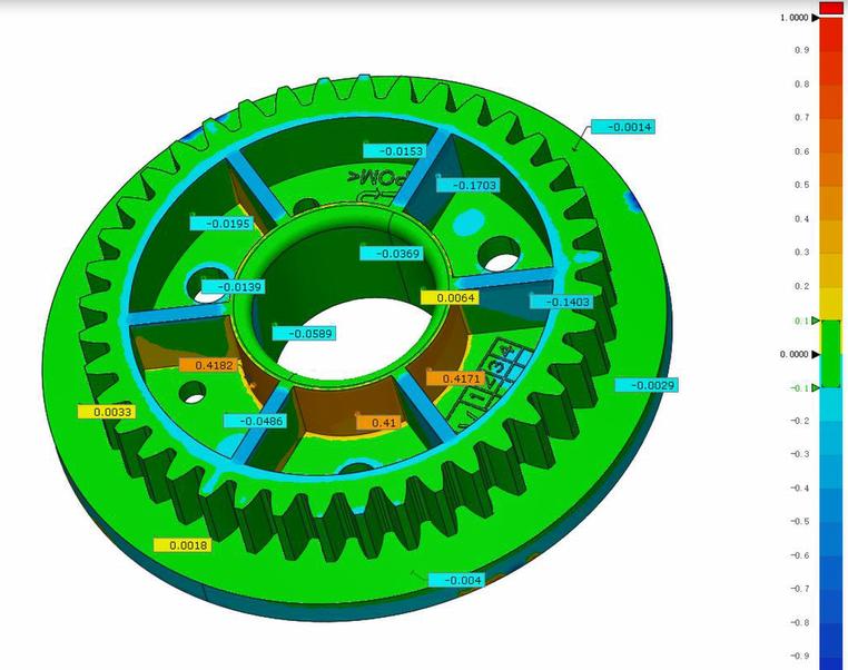 蓝光三维扫描仪用于传动齿轮注塑件三维检测.jpg 蓝光三维扫描仪用于传动齿轮注塑件三维检测.jpg