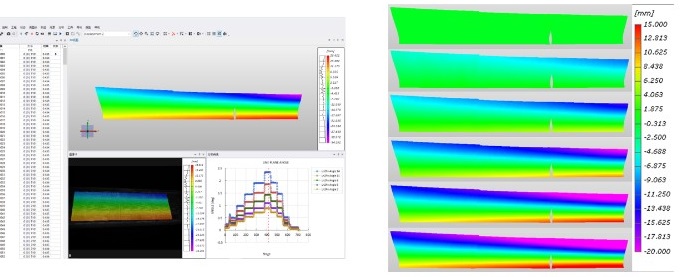 XTDIC三维全场应变测量系统用于超大尺寸风电叶片挥舞位移测量-位移云图.jpg XTDIC三维全场应变测量系统用于超大尺寸风电叶片挥舞位移测量-位移云图.jpg